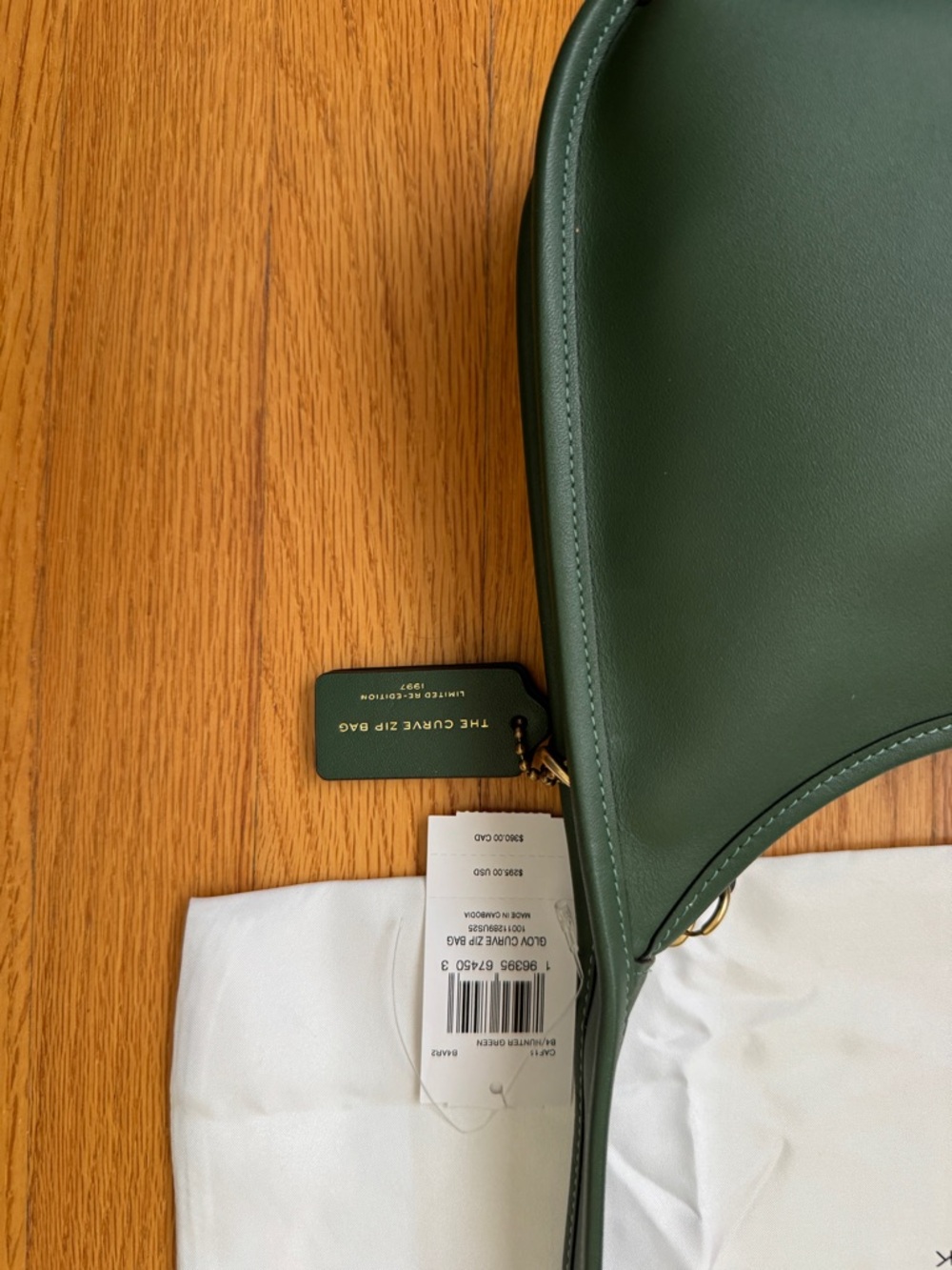 Coach green The Curve shoulder bag EUC with dust bag - Picture 6 of 8